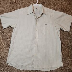 Lacoste Size 42 Dress Shirt Blue, White, Green